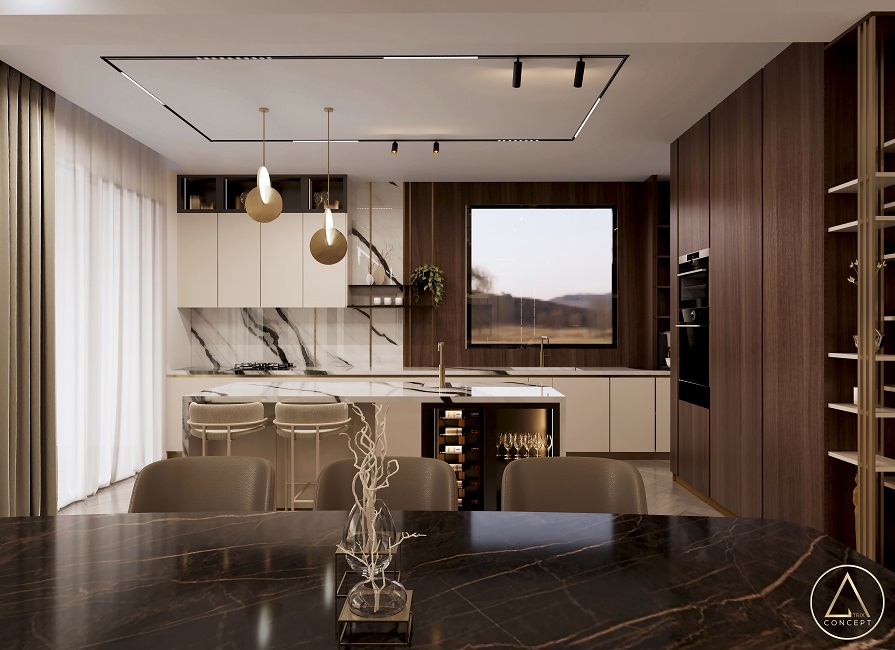 Bucătăria Open Space - Idei de Design Interior în Bucătărie